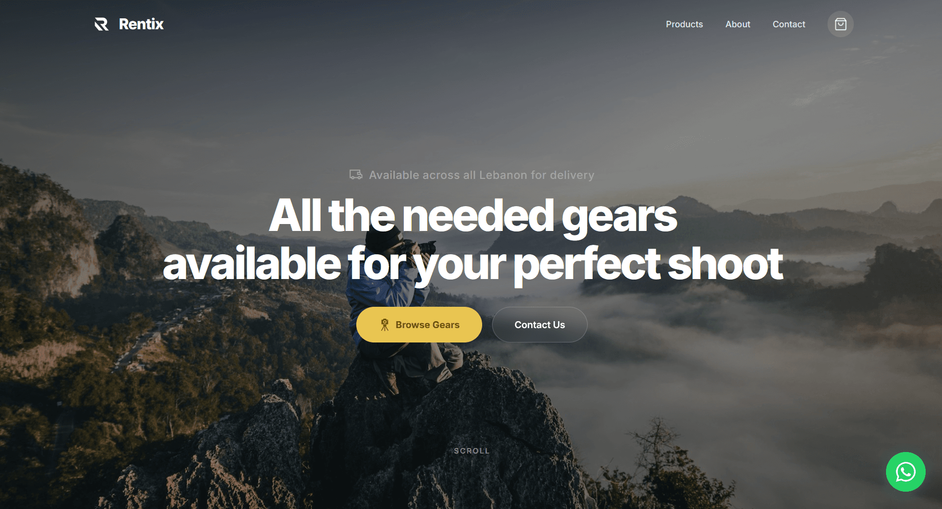 Rentix website interface highlight 1