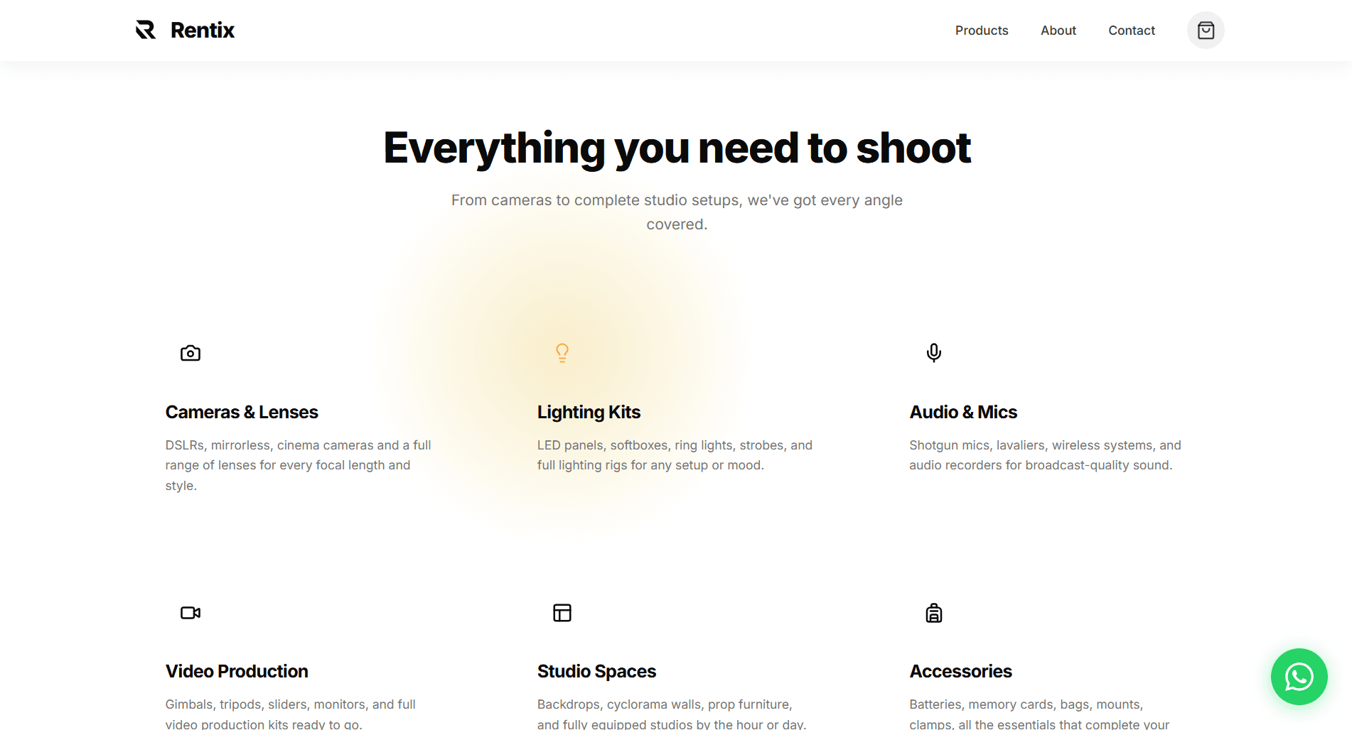 Rentix website interface highlight 2